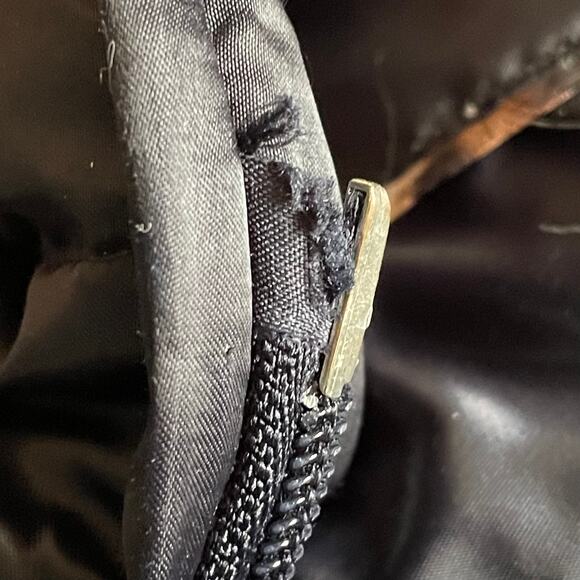 Laundry Shelli Segal Dark Navy Blue Faux Fur Down Cinched Puffer Coat womens M - Picture 17 of 17